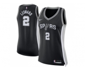 Women Nike San Antonio Spurs #2 Kawhi Leonard Black NBA Swingman Icon Edition Jersey