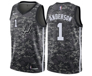 Women's Nike San Antonio Spurs #1 Kyle Anderson Swingman Camo NBA Jersey - City Edition