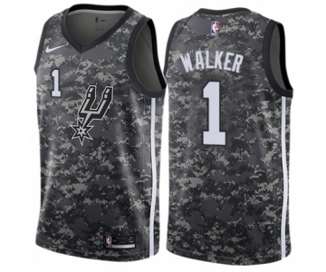 Women's Nike San Antonio Spurs #1 Lonnie Walker Swingman Camo NBA Jersey - City Edition