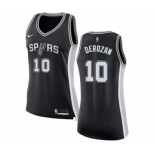 Women's Nike San Antonio Spurs #10 DeMar DeRozan Swingman Black NBA Jersey - Icon Edition