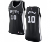 Women's Nike San Antonio Spurs #10 Dennis Rodman Authentic Black Road NBA Jersey - Icon Edition