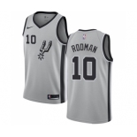 Women's Nike San Antonio Spurs #10 Dennis Rodman Swingman Silver Alternate NBA Jersey Statement Edition