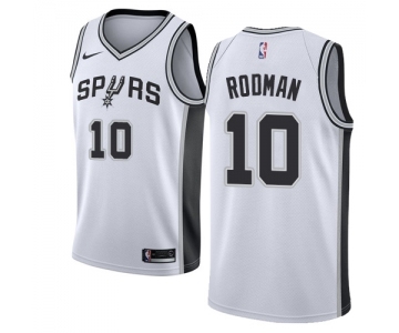 Women's Nike San Antonio Spurs #10 Dennis Rodman Swingman White Home NBA Jersey - Association Edition