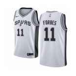 Women's Nike San Antonio Spurs #11 Bryn Forbes Authentic White NBA Jersey - Association Edition