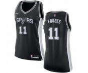 Women's Nike San Antonio Spurs #11 Bryn Forbes Swingman Black NBA Jersey - Icon Edition