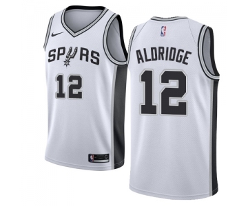 Women's Nike San Antonio Spurs #12 LaMarcus Aldridge Swingman White Home NBA Jersey - Association Edition