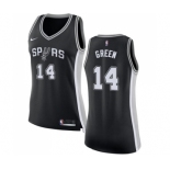 Women's Nike San Antonio Spurs #14 Danny Green Swingman Black Road NBA Jersey - Icon Edition