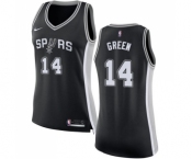 Women's Nike San Antonio Spurs #14 Danny Green Swingman Black Road NBA Jersey - Icon Edition