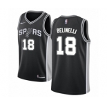 Women's Nike San Antonio Spurs #18 Marco Belinelli Swingman Black NBA Jersey - Icon Edition