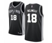 Women's Nike San Antonio Spurs #18 Marco Belinelli Swingman Black NBA Jersey - Icon Edition