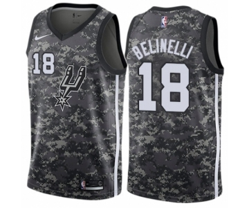 Women's Nike San Antonio Spurs #18 Marco Belinelli Swingman Camo NBA Jersey - City Edition