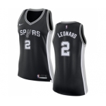 Women's Nike San Antonio Spurs #2 Kawhi Leonard Swingman Black Road NBA Jersey - Icon Edition