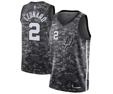 Women's Nike San Antonio Spurs #2 Kawhi Leonard Swingman Camo NBA Jersey - City Edition