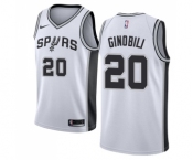 Women's Nike San Antonio Spurs #20 Manu Ginobili Swingman White Home NBA Jersey - Association Edition