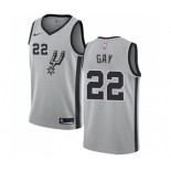 Women's Nike San Antonio Spurs #22 Rudy Gay Swingman Silver Alternate NBA Jersey Statement Edition