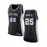 Women's Nike San Antonio Spurs #25 Jakob Poeltl Authentic Black NBA Jersey - Icon Edition