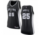 Women's Nike San Antonio Spurs #25 Jakob Poeltl Authentic Black NBA Jersey - Icon Edition