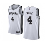 Women's Nike San Antonio Spurs #4 Derrick White Swingman White Home NBA Jersey - Association Edition