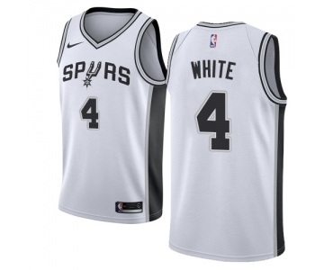 Women's Nike San Antonio Spurs #4 Derrick White Swingman White Home NBA Jersey - Association Edition