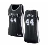 Women's Nike San Antonio Spurs #44 George Gervin Swingman Black Road NBA Jersey - Icon Edition