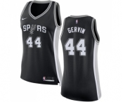 Women's Nike San Antonio Spurs #44 George Gervin Swingman Black Road NBA Jersey - Icon Edition