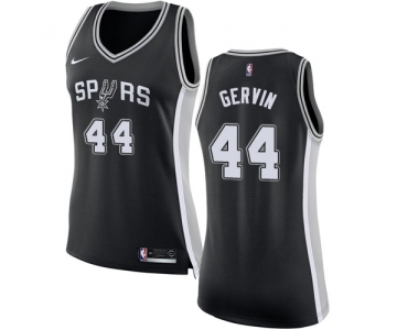 Women's Nike San Antonio Spurs #44 George Gervin Swingman Black Road NBA Jersey - Icon Edition