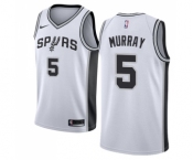 Women's Nike San Antonio Spurs #5 Dejounte Murray Swingman White Home NBA Jersey - Association Edition