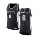 Women's Nike San Antonio Spurs #6 Sean Elliott Swingman Black Road NBA Jersey - Icon Edition