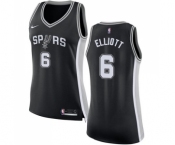 Women's Nike San Antonio Spurs #6 Sean Elliott Swingman Black Road NBA Jersey - Icon Edition