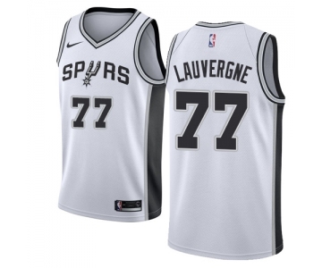 Women's Nike San Antonio Spurs #77 Joffrey Lauvergne Swingman White Home NBA Jersey - Association Edition