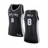 Women's Nike San Antonio Spurs #8 Patty Mills Swingman Black Road NBA Jersey - Icon Edition