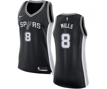 Women's Nike San Antonio Spurs #8 Patty Mills Swingman Black Road NBA Jersey - Icon Edition