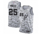 Women's San Antonio Spurs #25 Jakob Poeltl White Swingman Jersey - Earned Edition