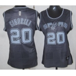 women nba san antonio spurs #20 ginobili black-grey[2012]