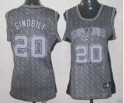 women nba san antonio spurs #20 ginobili grey[static fashion swingman]