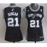 women nba san antonio spurs #21 tim duncan black[revolution 30 swingman]