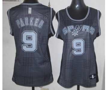 women nba san antonio spurs #9 tony parker black-grey[2012]