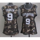 women nba san antonio spurs #9 tony parker camo