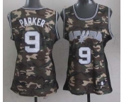 women nba san antonio spurs #9 tony parker camo