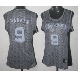 women nba san antonio spurs #9 tony parker grey[static fashion swingman]