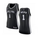 Youth Nike San Antonio Spurs #1 Lonnie Walker Swingman Black NBA Jersey - Icon Edition