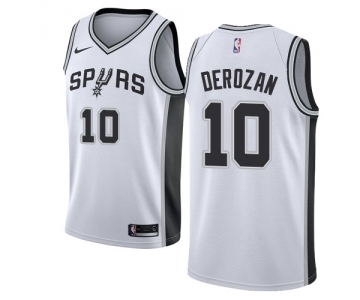 Youth Nike San Antonio Spurs #10 DeMar DeRozan Swingman White NBA Jersey - Association Edition