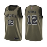 Youth Nike San Antonio Spurs #12 Bruce Bowen Swingman Green Salute to Service NBA Jersey