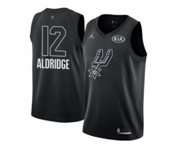 Youth Nike San Antonio Spurs #12 LaMarcus Aldridge Black NBA Jordan Swingman 2018 All-Star Game Jersey