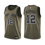 Youth Nike San Antonio Spurs #12 LaMarcus Aldridge Swingman Green Salute to Service NBA Jersey