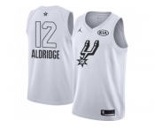 Youth Nike San Antonio Spurs #12 LaMarcus Aldridge White NBA Jordan Swingman 2018 All-Star Game Jersey