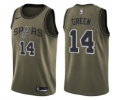 Youth Nike San Antonio Spurs #14 Danny Green Swingman Green Salute to Service NBA Jersey