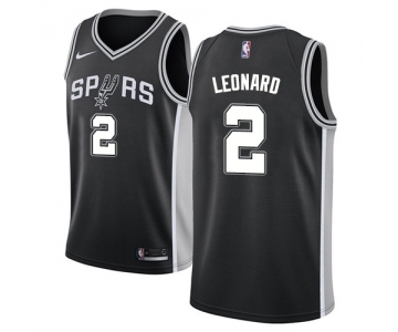 Youth Nike San Antonio Spurs #2 Kawhi Leonard Swingman Black Road NBA Jersey - Icon Edition