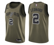 Youth Nike San Antonio Spurs #2 Kawhi Leonard Swingman Green Salute to Service NBA Jersey