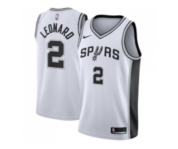 Youth Nike San Antonio Spurs #2 Kawhi Leonard White NBA Swingman Jersey